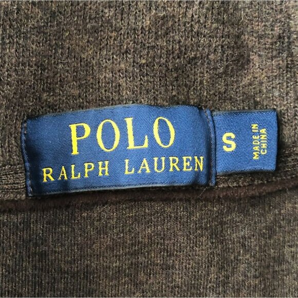 Polo Ralph Lauren Mens Sweater Small Pullover Classic Collared Brown Knit Cozy - Picture 3 of 9